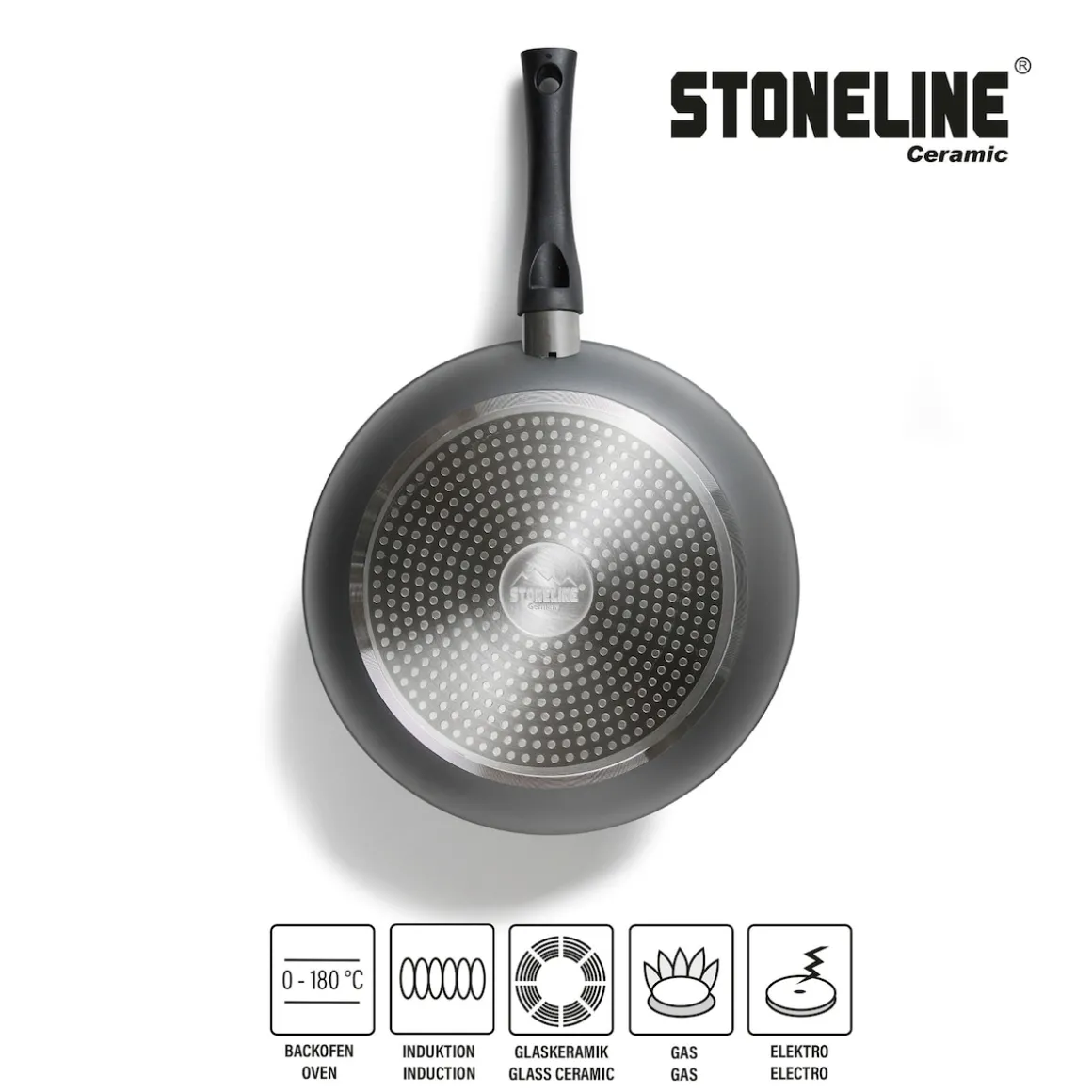 STONELINE CERAMIC Keramik Pfannen-Set 3-teilig 20/24/28 | ohne Deckel