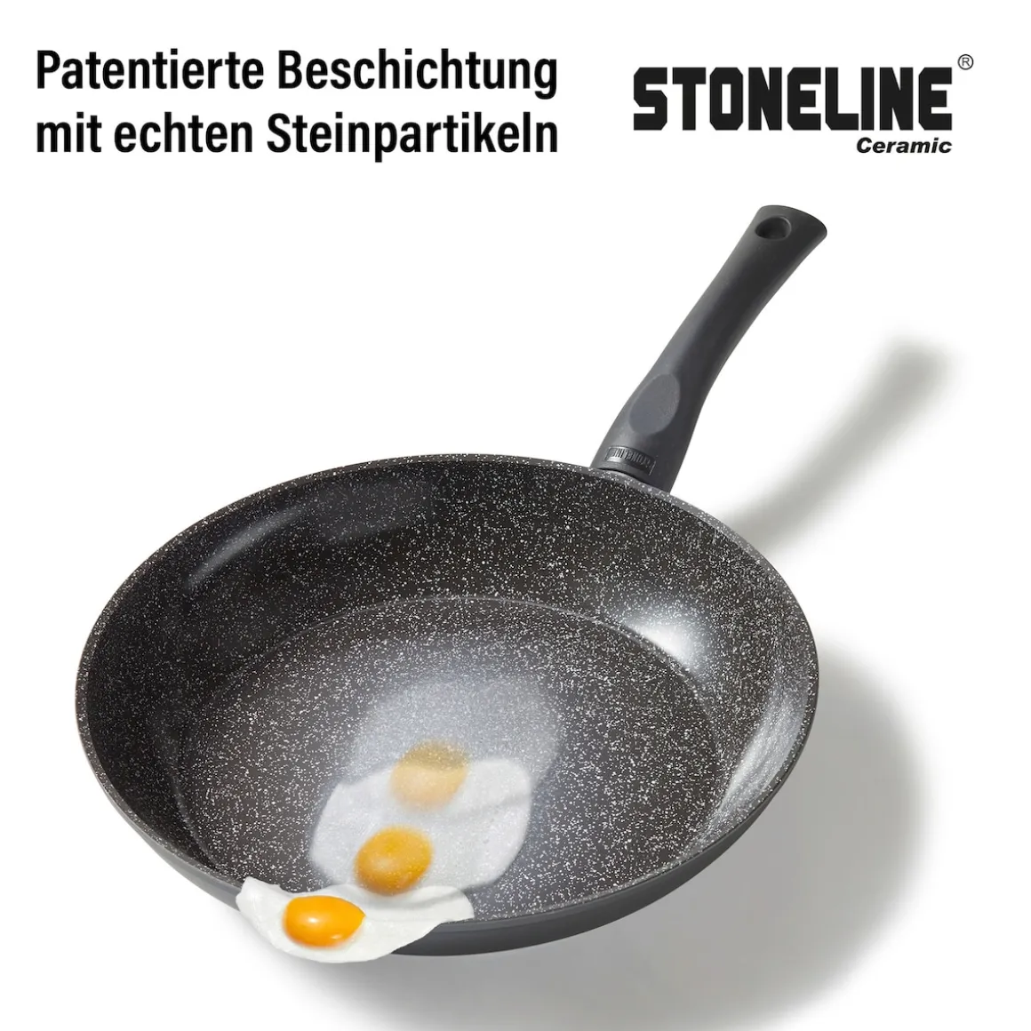 STONELINE CERAMIC Keramik Pfannen-Set 3-teilig 20/24/28 | ohne Deckel