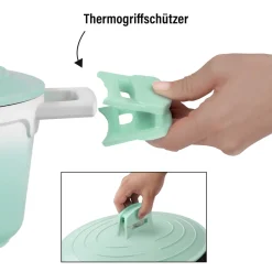 STONELINE Cocotte Bräter Oval 32x25 cm Mint | mit Deckel