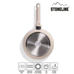 STONELINE Kochgeschirr-Set 11-teilig 18/20/24 Creme | mit Deckeln