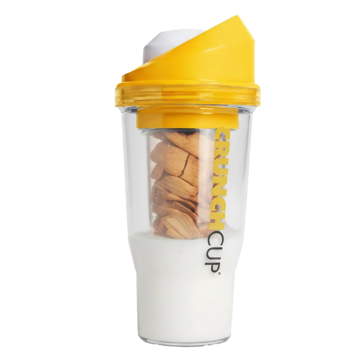 STONELINE Original CrunchCup Tragbarer Müslibecher To Go 260 + 250 ml | Gelb