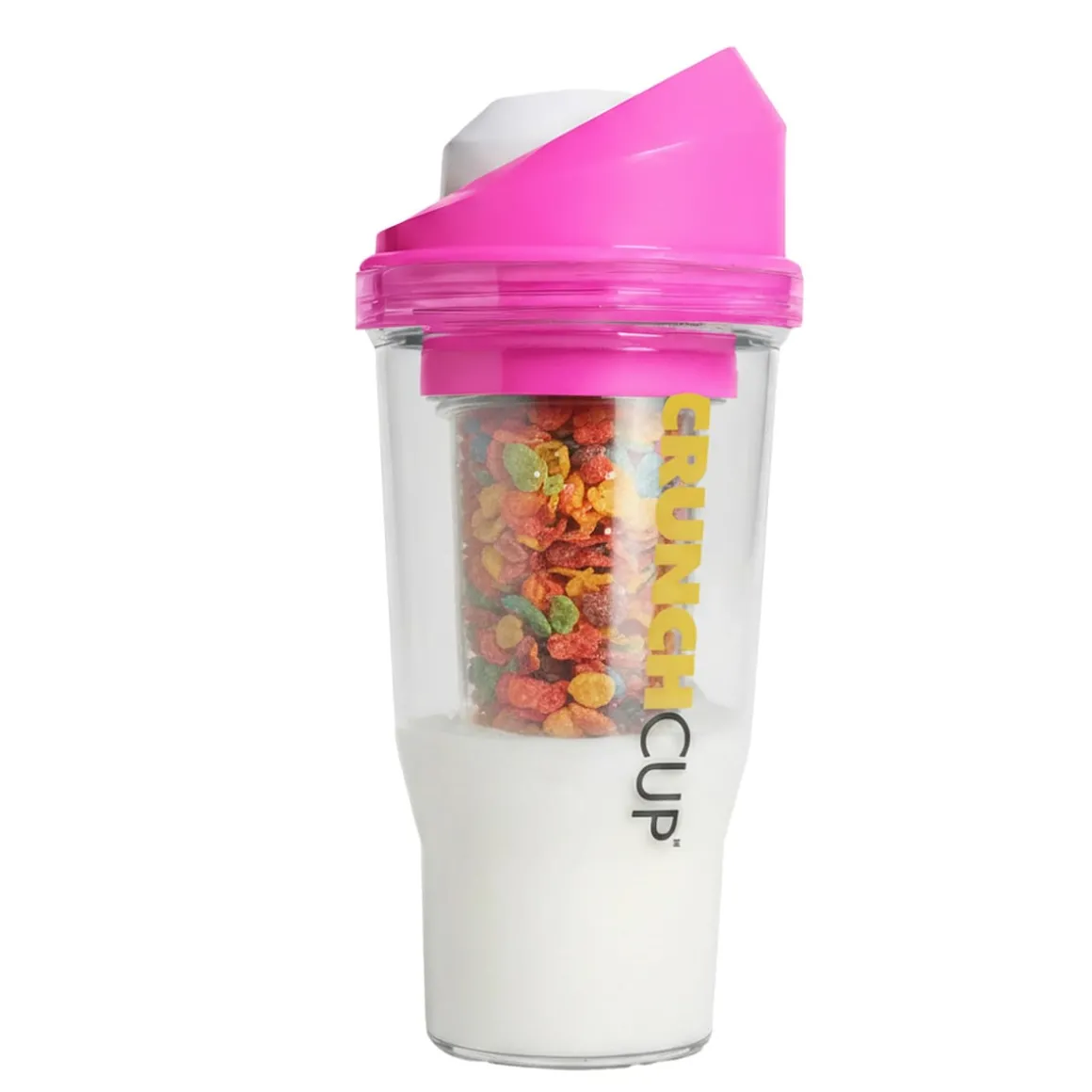 STONELINE Original CrunchCup Tragbarer Müslibecher To Go 260 + 250 ml | Pink