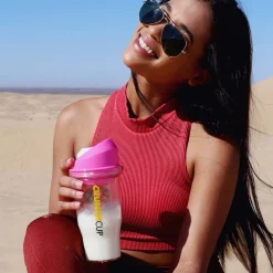 STONELINE Original CrunchCup Tragbarer Müslibecher To Go 260 + 250 ml | Pink