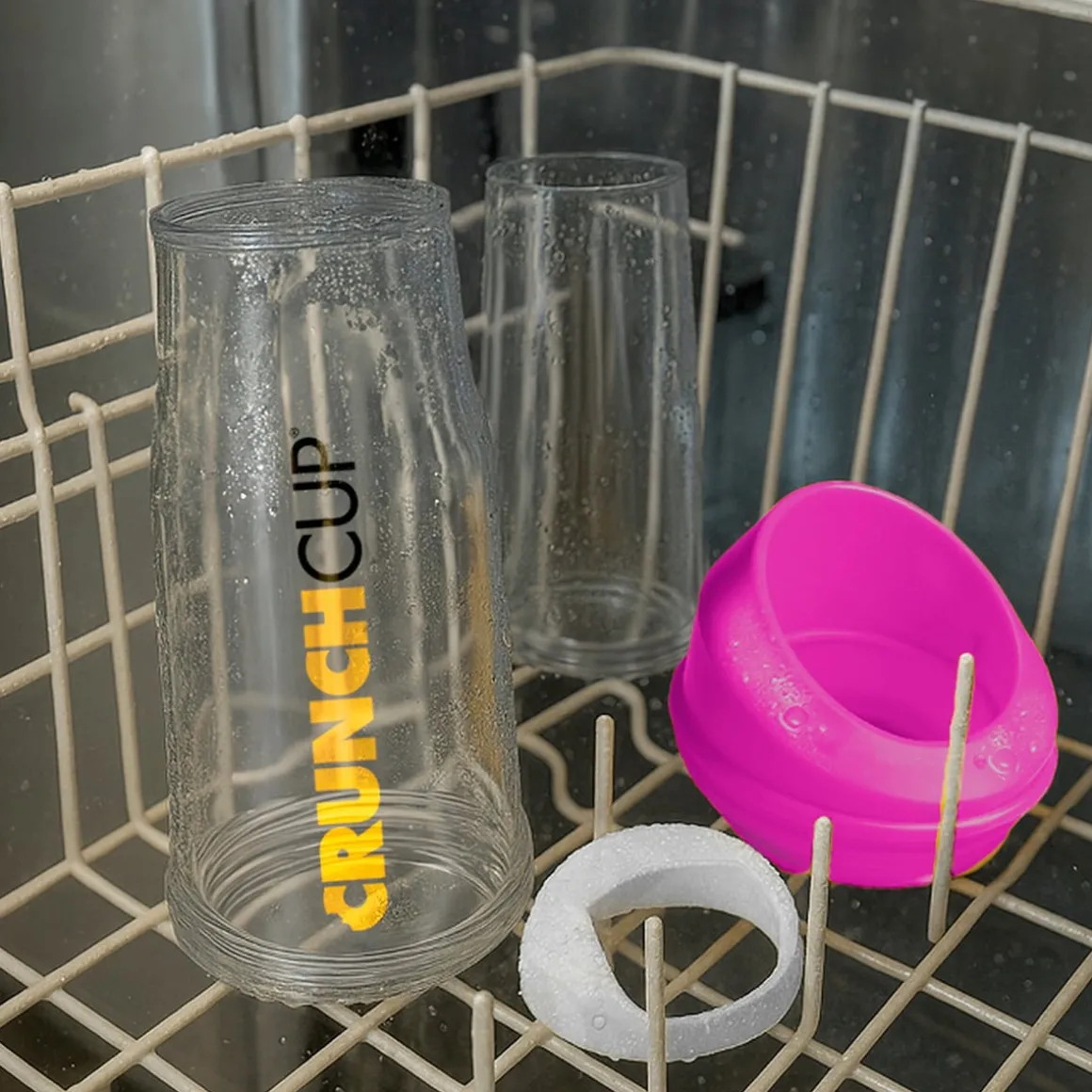 STONELINE Original CrunchCup Tragbarer Müslibecher To Go 260 + 250 ml | Pink