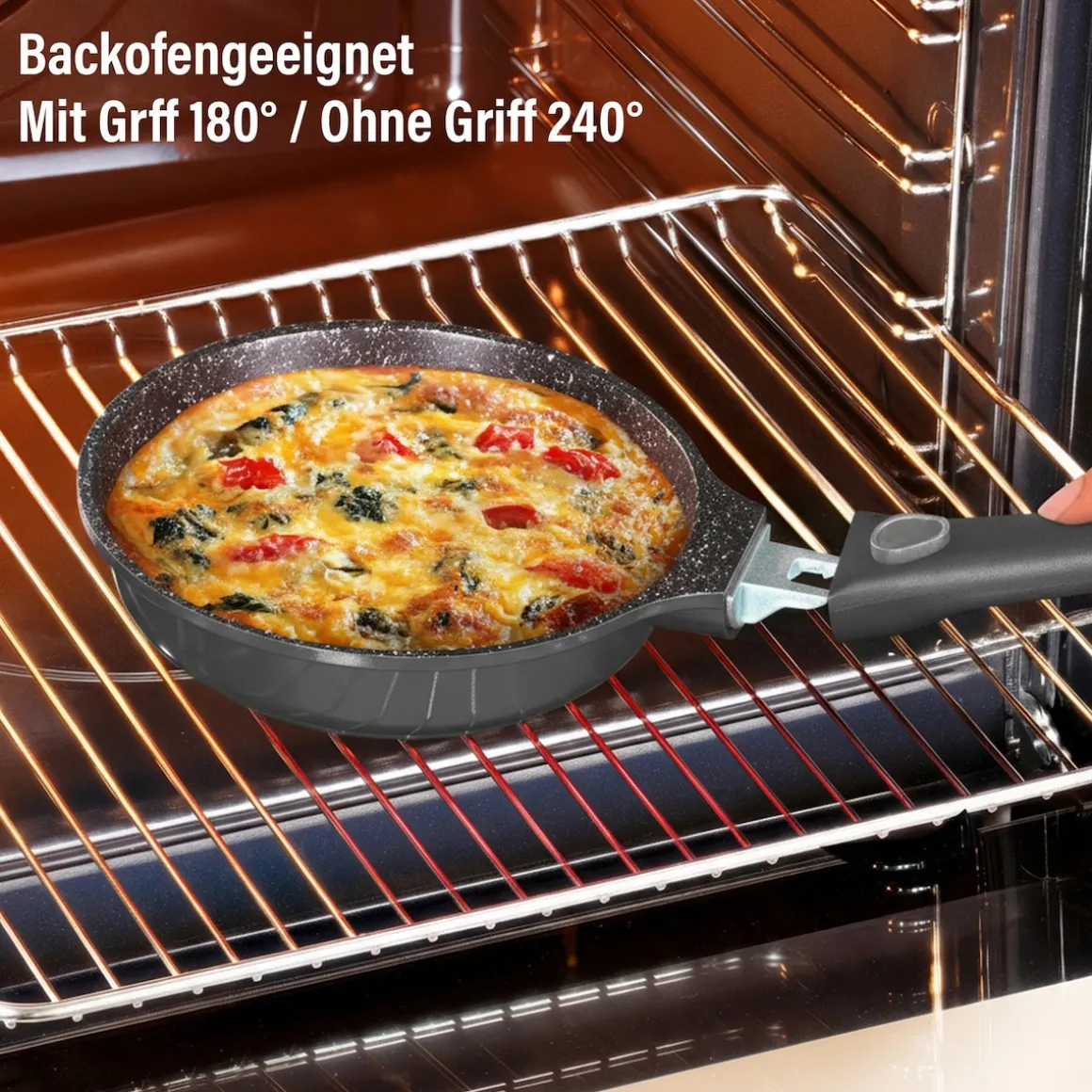 STONELINE SMART Bratpfanne 20 cm mit abnehmbarem Griff - Grau