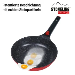 STONELINE SMART Bratpfanne 24 cm | ohne Deckel - Rot