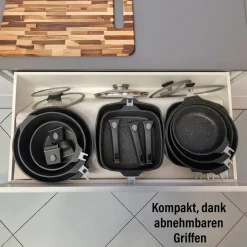 STONELINE SMART Bratpfannn 28 cm mit abnehmbarem Griff - Grau