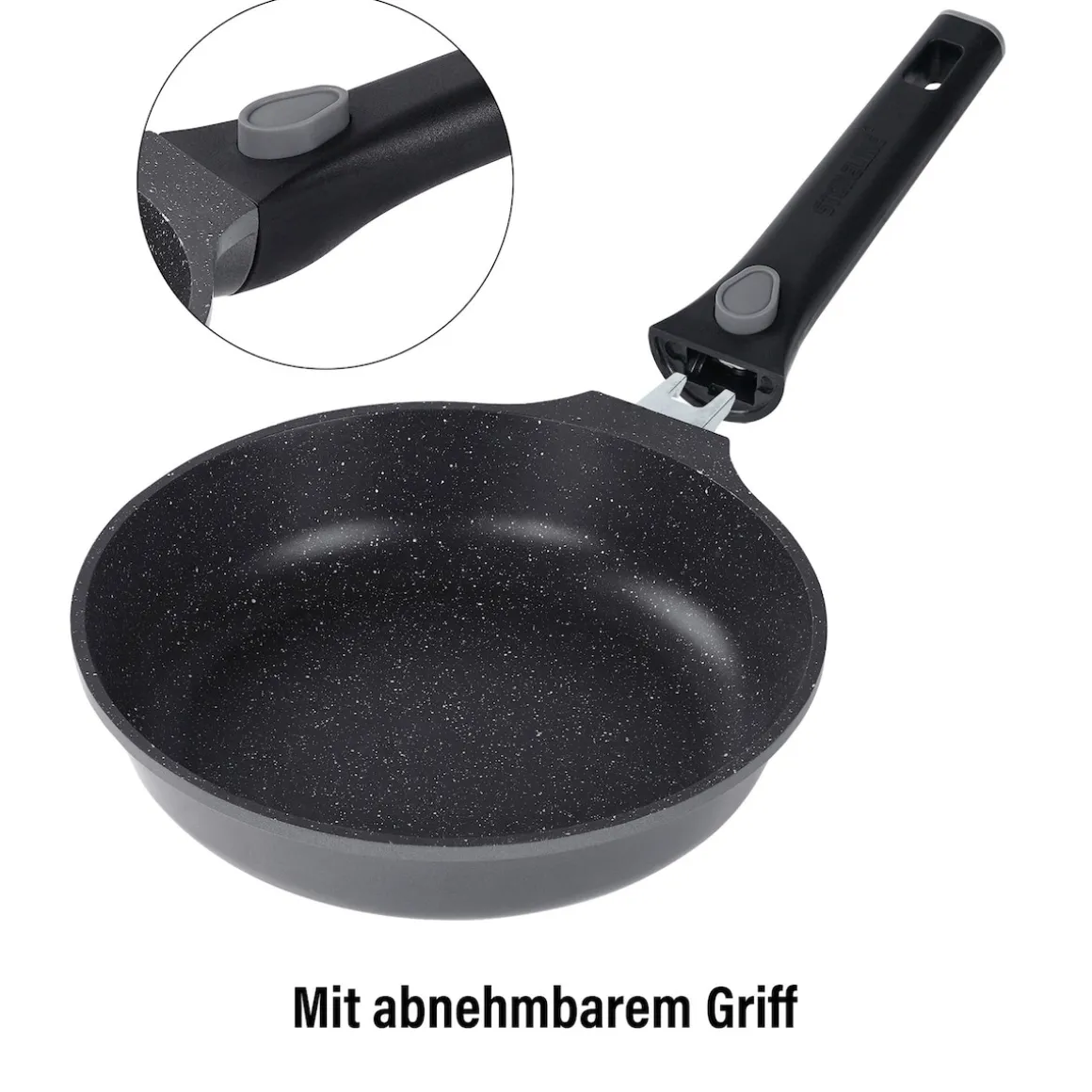STONELINE SMART Bratpfanne 24 cm mit abnehmbarem Griff - Grau