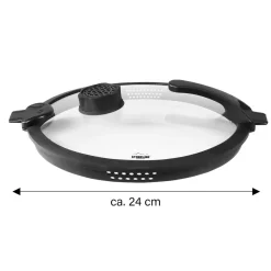 STONELINE SMELL WELL FUTURE Glasdeckel 32 cm mit SMELL WELL Funktion | Schwarz
