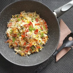 STONELINE Wok 30 cm | Grau