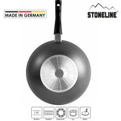 STONELINE Wokpfanne 30 cm mit abnehmbarem Griff | mit Deckel