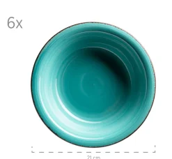 Suppenteller-Set, Steingut LUMACA Laguna