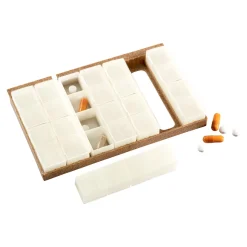 Tablettenbox 7 Tage, inkl. 4 Fächer pro Tag „glow in the dark“