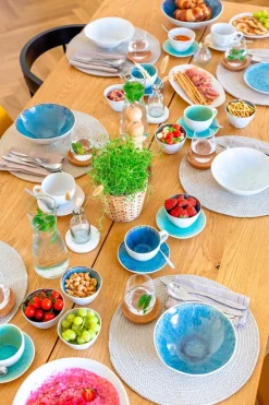 Tassen-Set, Steinzeug Frozen Grün