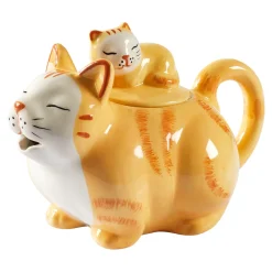 Tee-Kanne "Katze" orange