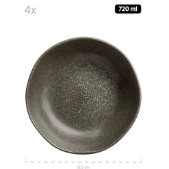 Tellerset, Keramik Marlena 6 x Speiseteller, 6 x Suppenteller