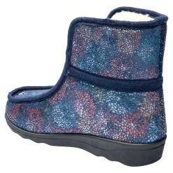 Thermo-Hausschuh „Fleur“ blau