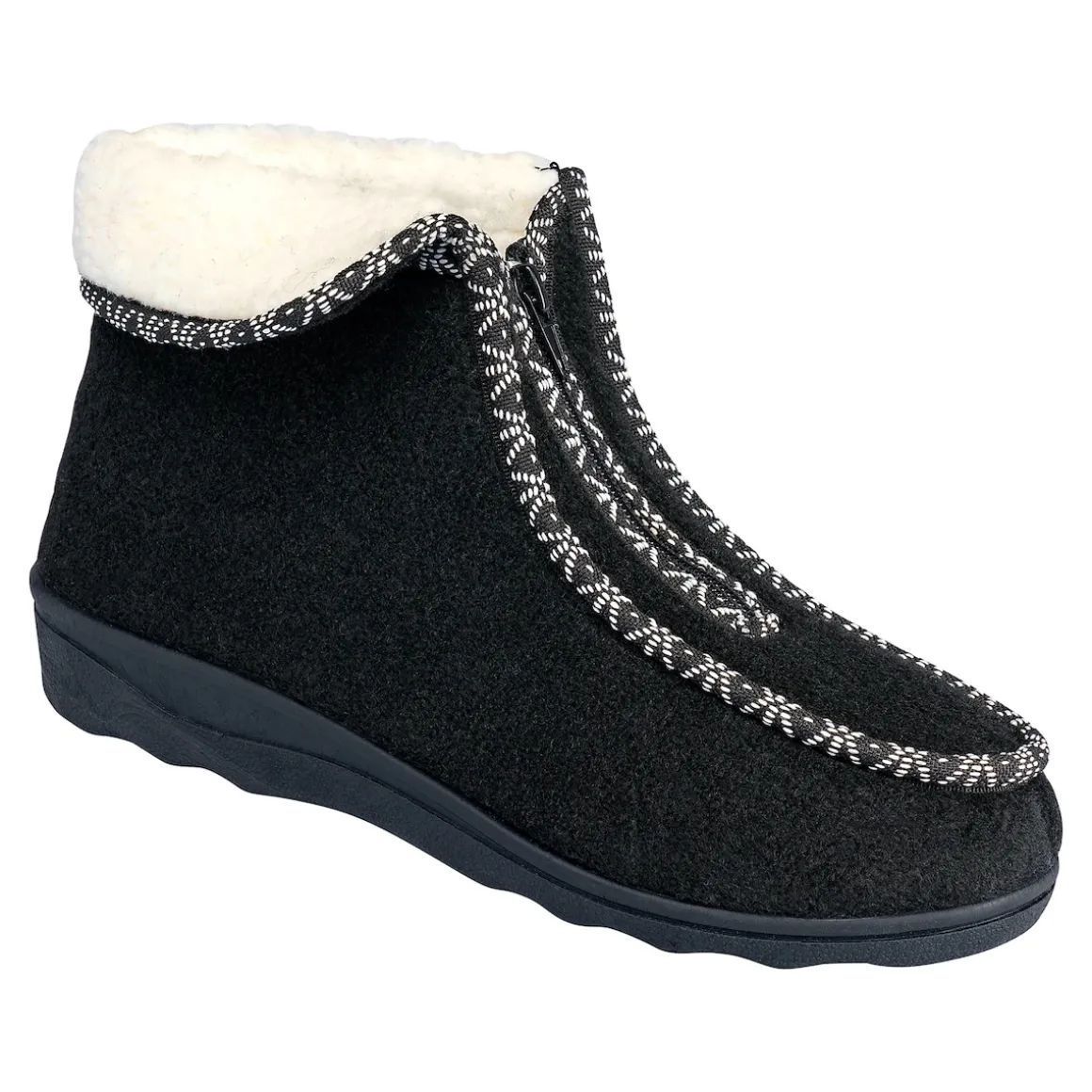 Thermo-Hausschuh schwarz