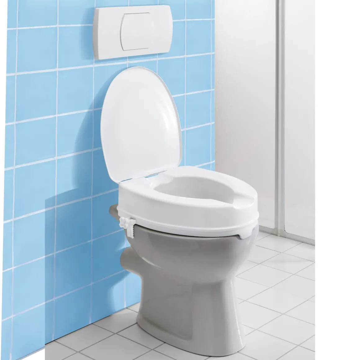 Toilettensitzerhöhung mit Deckel