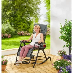 Variabler-Schaukelstuhl "Premium" grau