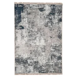 Waschbarer Teppich "Ina" blau