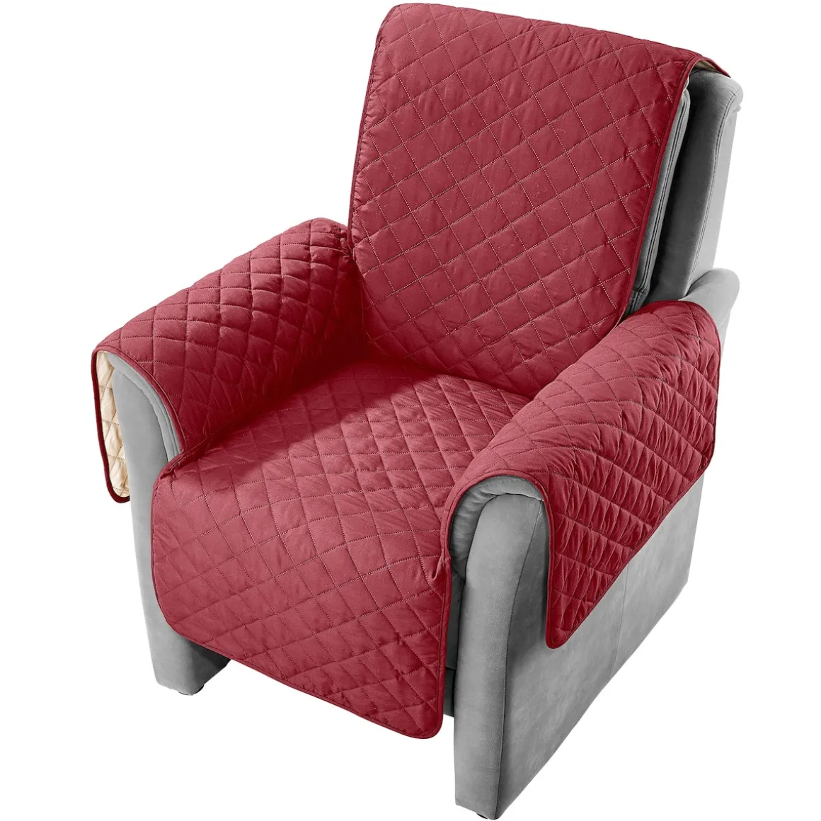 Wende-Sesselschoner bordeaux