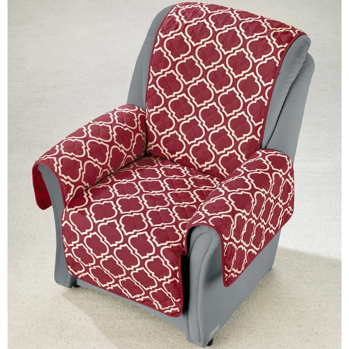 Wende-Sesselschoner bordeaux