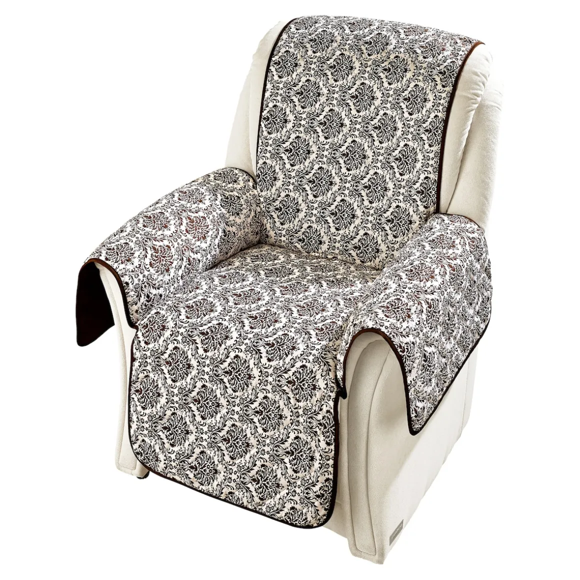 Wende-Sesselschoner braun