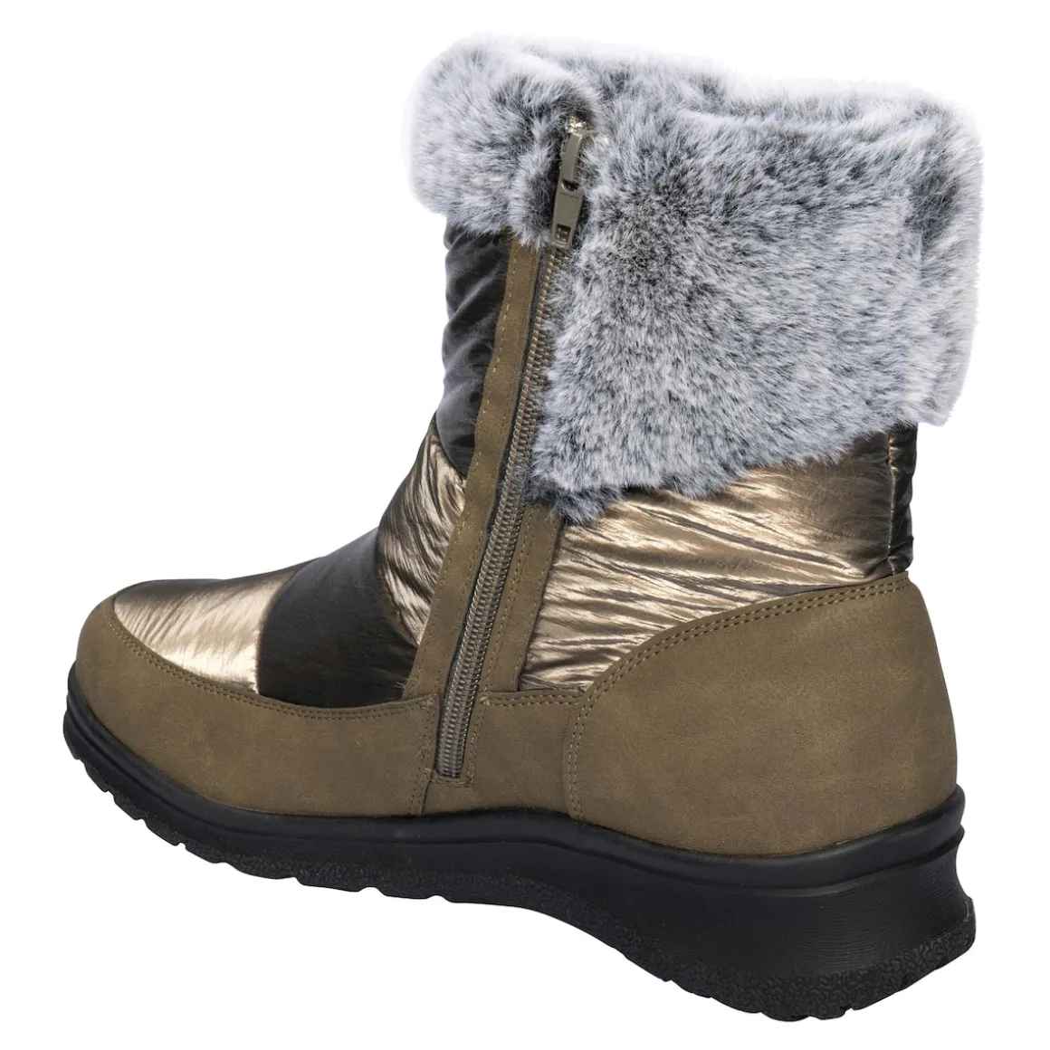 Winterstiefel mit Spikes "Karla" olive