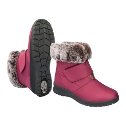Winterstiefelette mit Spikes & Klett „Monika“ beere