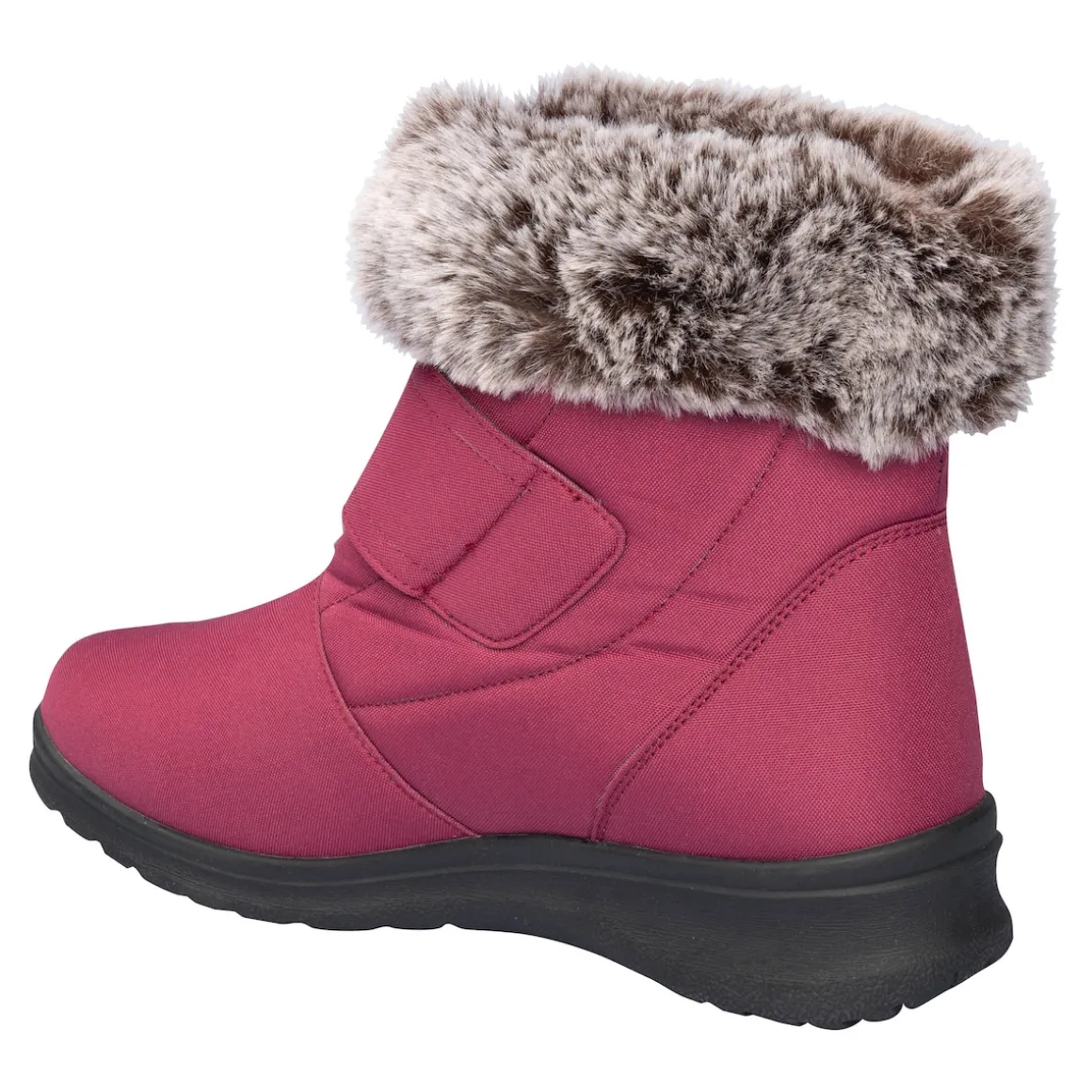 Winterstiefelette mit Spikes & Klett „Monika“ beere