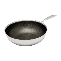Wok mit Wabenstruktur, Edelstahl, 28 cm