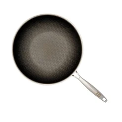 Wok mit Wabenstruktur, Edelstahl, 28 cm