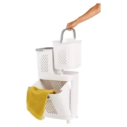 Wäschekorb-Organizer "3 in 1" weiß