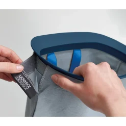 Wäschesammler, Wäschekorb Tota Trio mit Deckel, 3 Fächer, 90 l schwarz