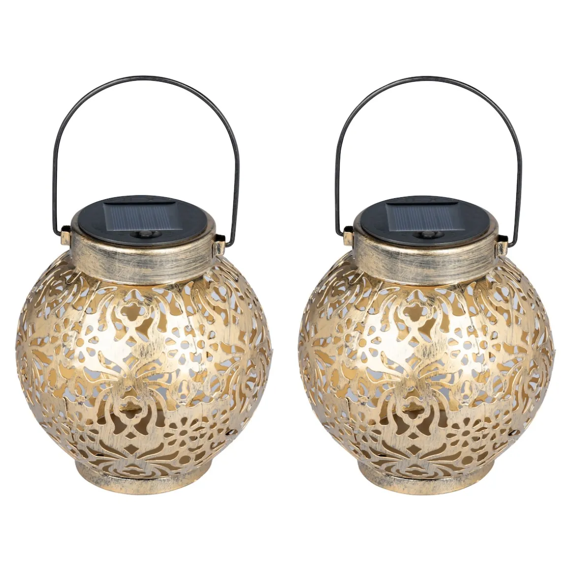 XL-Metall-Solar-Leuchten, 2 Stück