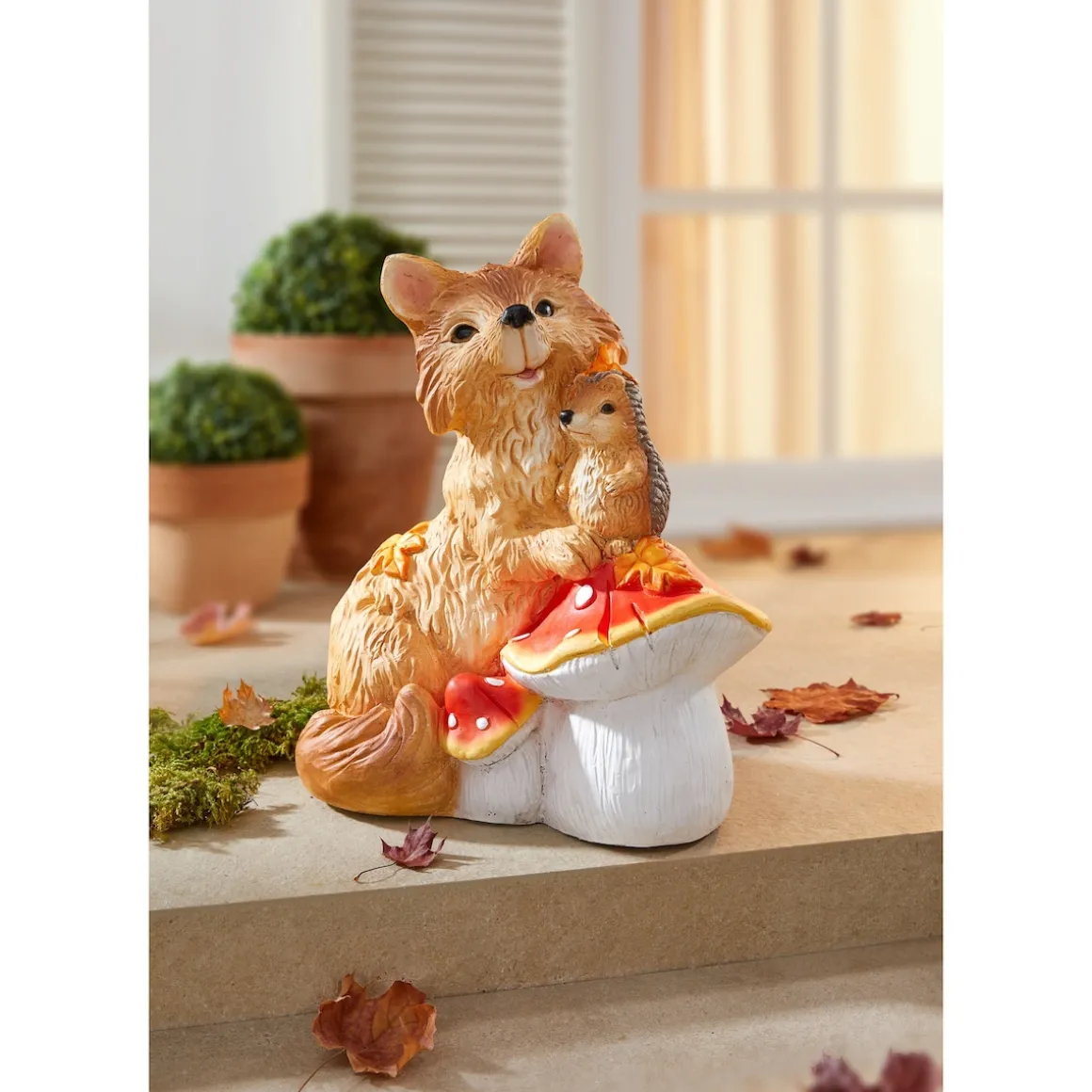 XXL-Dekofigur „Fuchs und Igel“