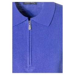 Zip-Pullover „Cashmerelike“ blau